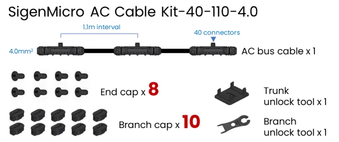 [12220002] SigenMicro AC Cable Kit 40-110-4.0